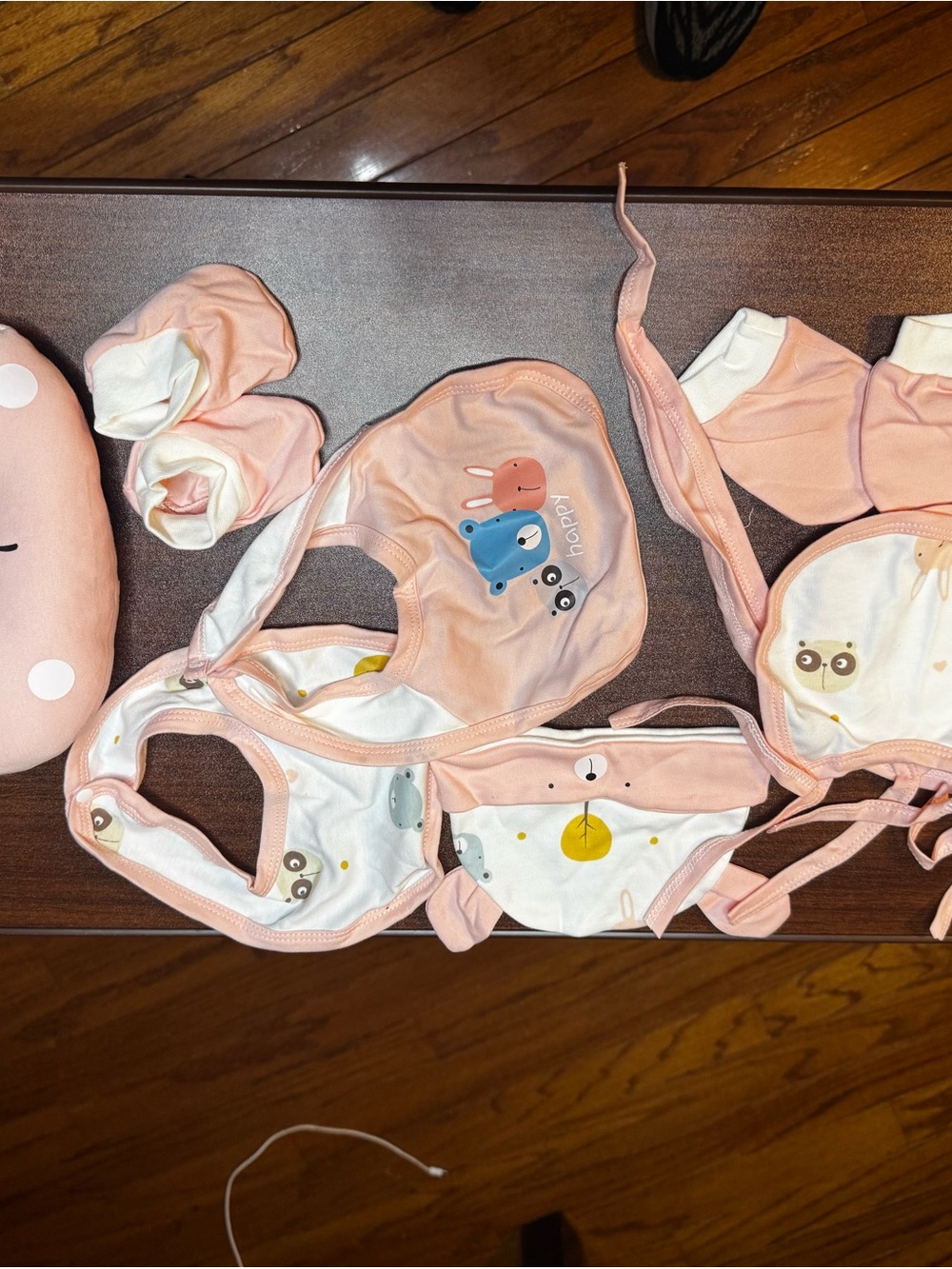 Baby Bib and Accessory Set in Light Pink - 10 Pieces
